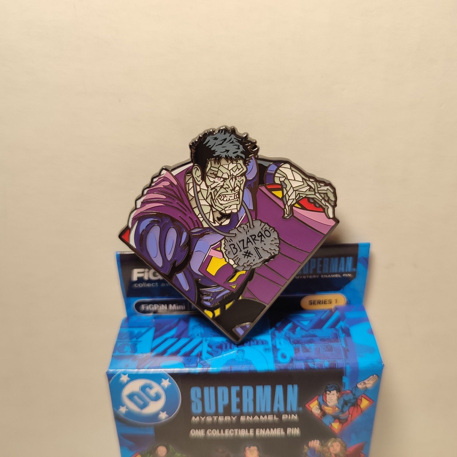 Superman Bizarro Y706 Enamel Pin Super Rare Figpin Mini Official Lapel Badge